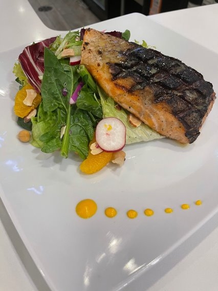Fire Roasted Salmon w/ French green beans Lunch