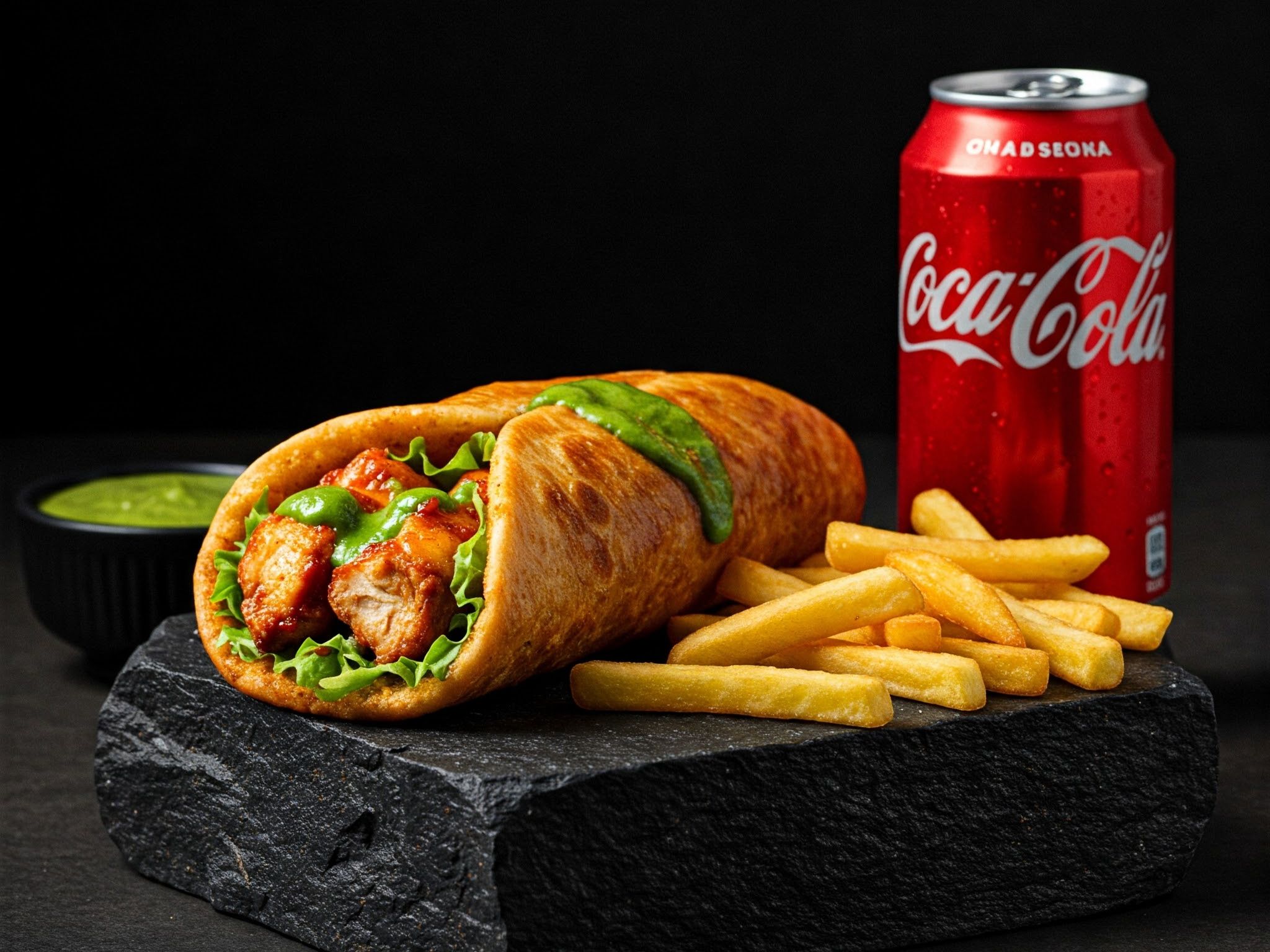 Chicken Kabab Roll Meal