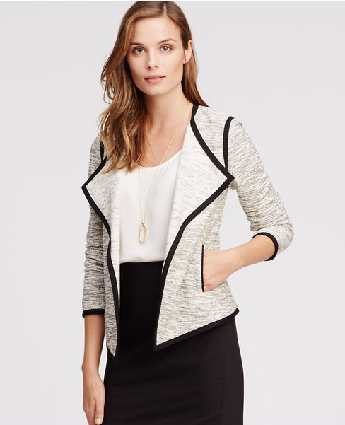 Draped Tweed Jacket