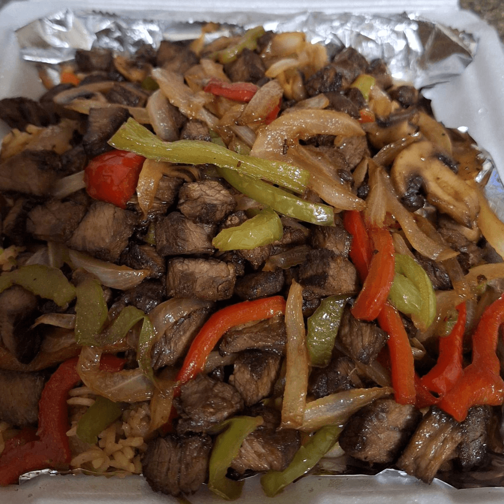 Steak Philly Over Fried Rice