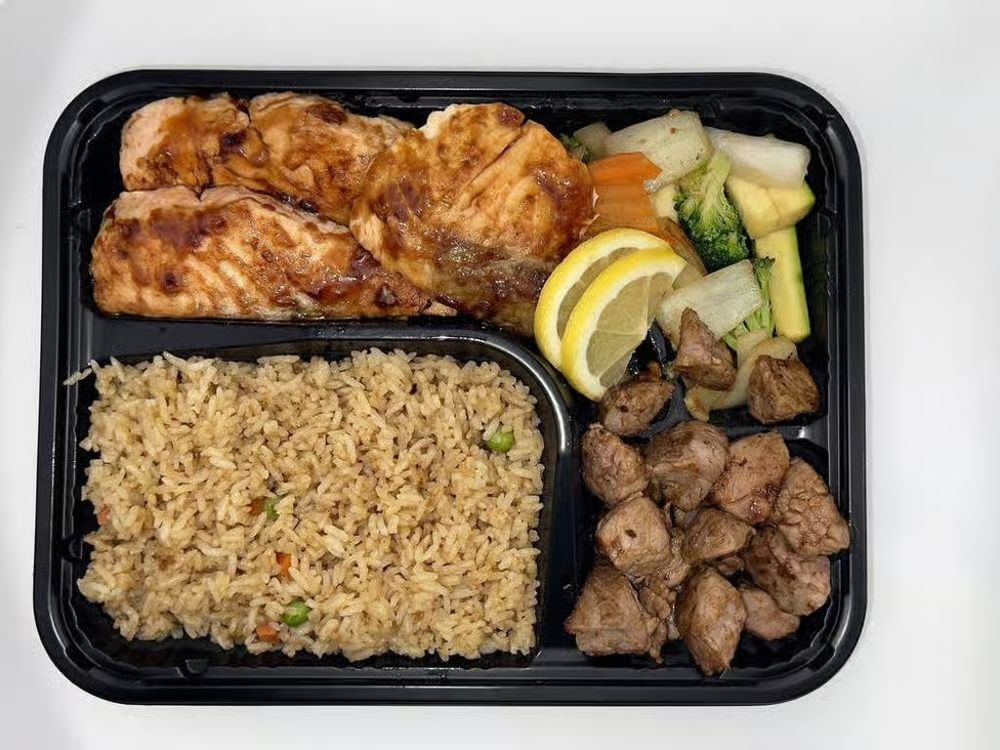 HL10. Steak & Salmon Hibachi Lunch