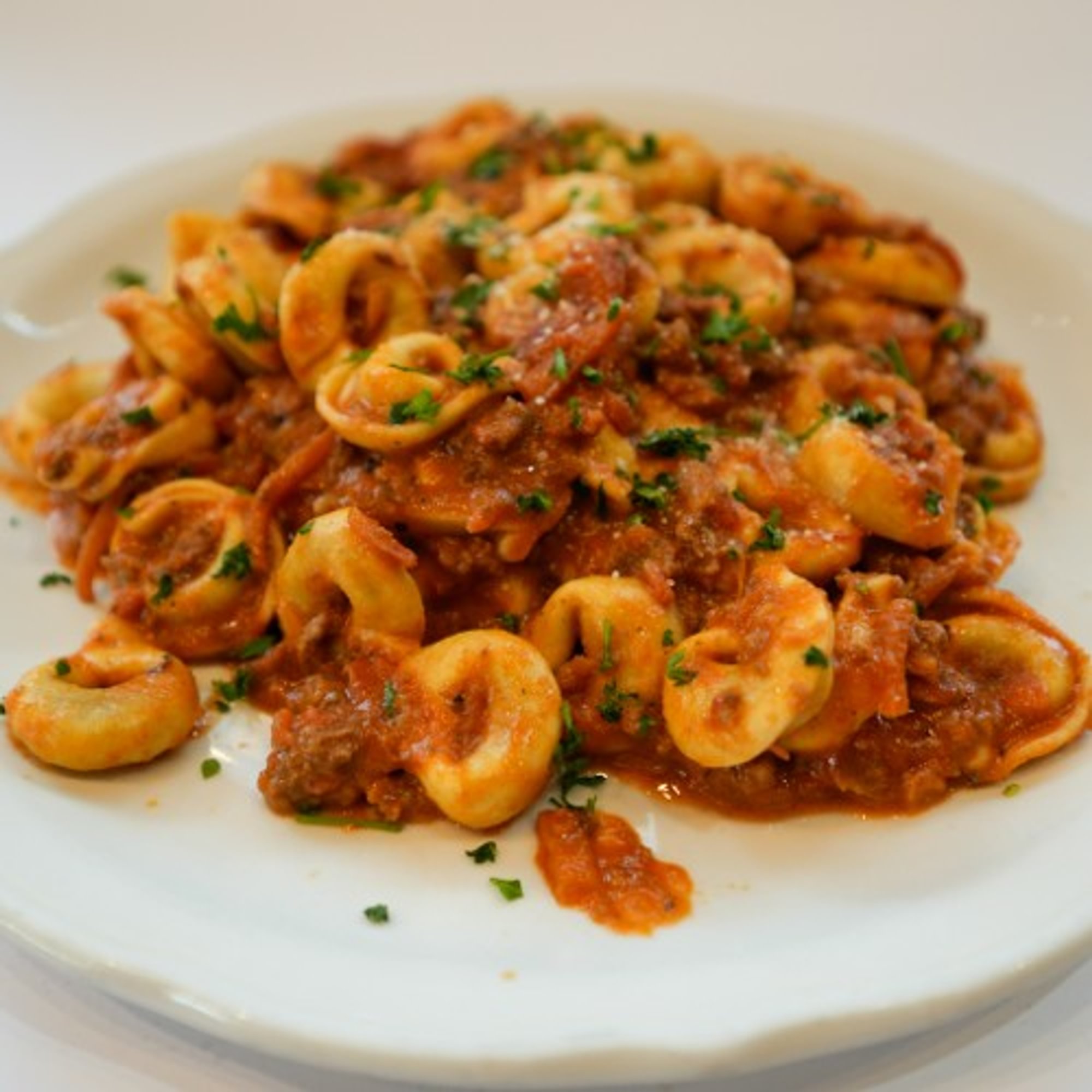 Tortellini with Bolognese Sauce