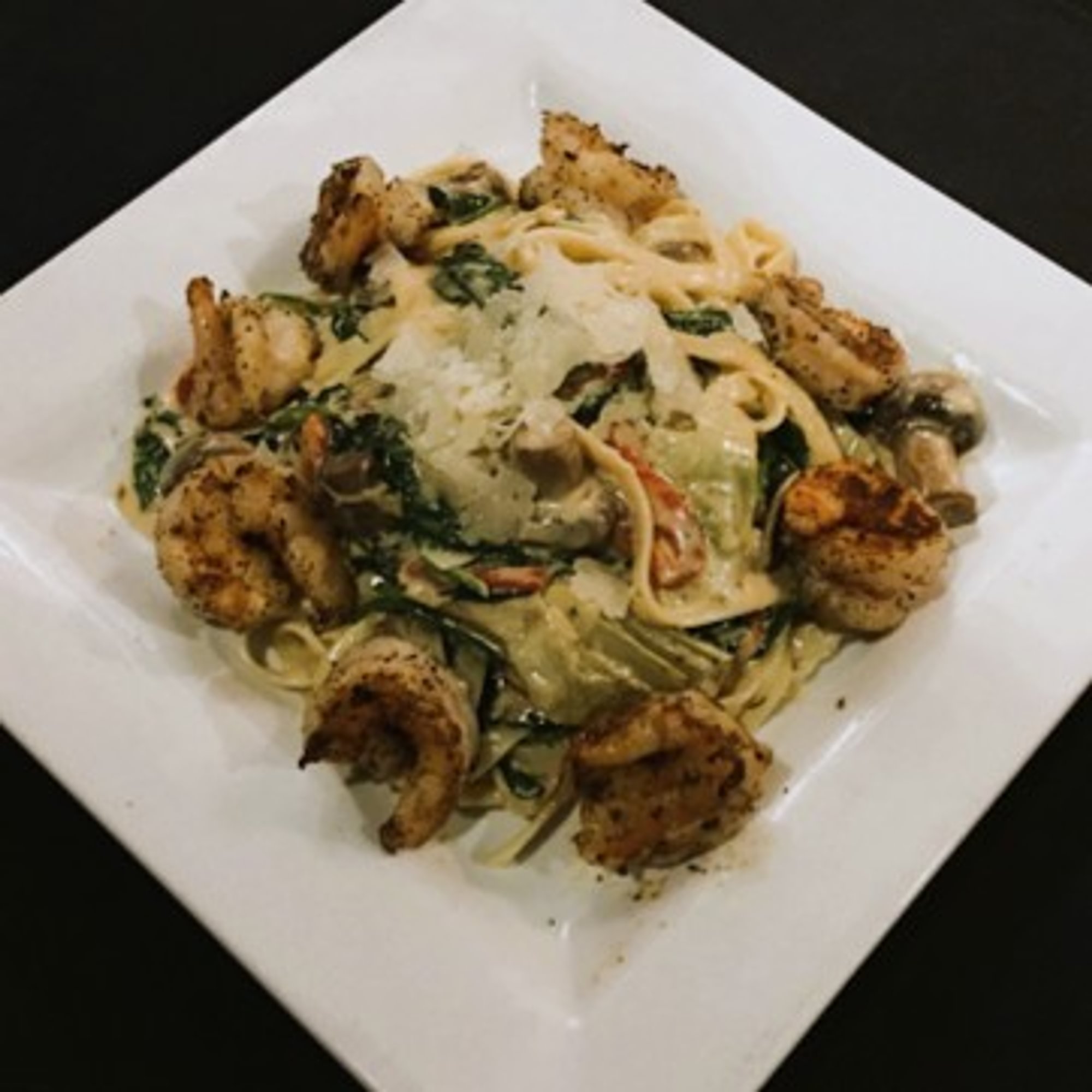 Wood Grilled Shrimp & Fettuccini
