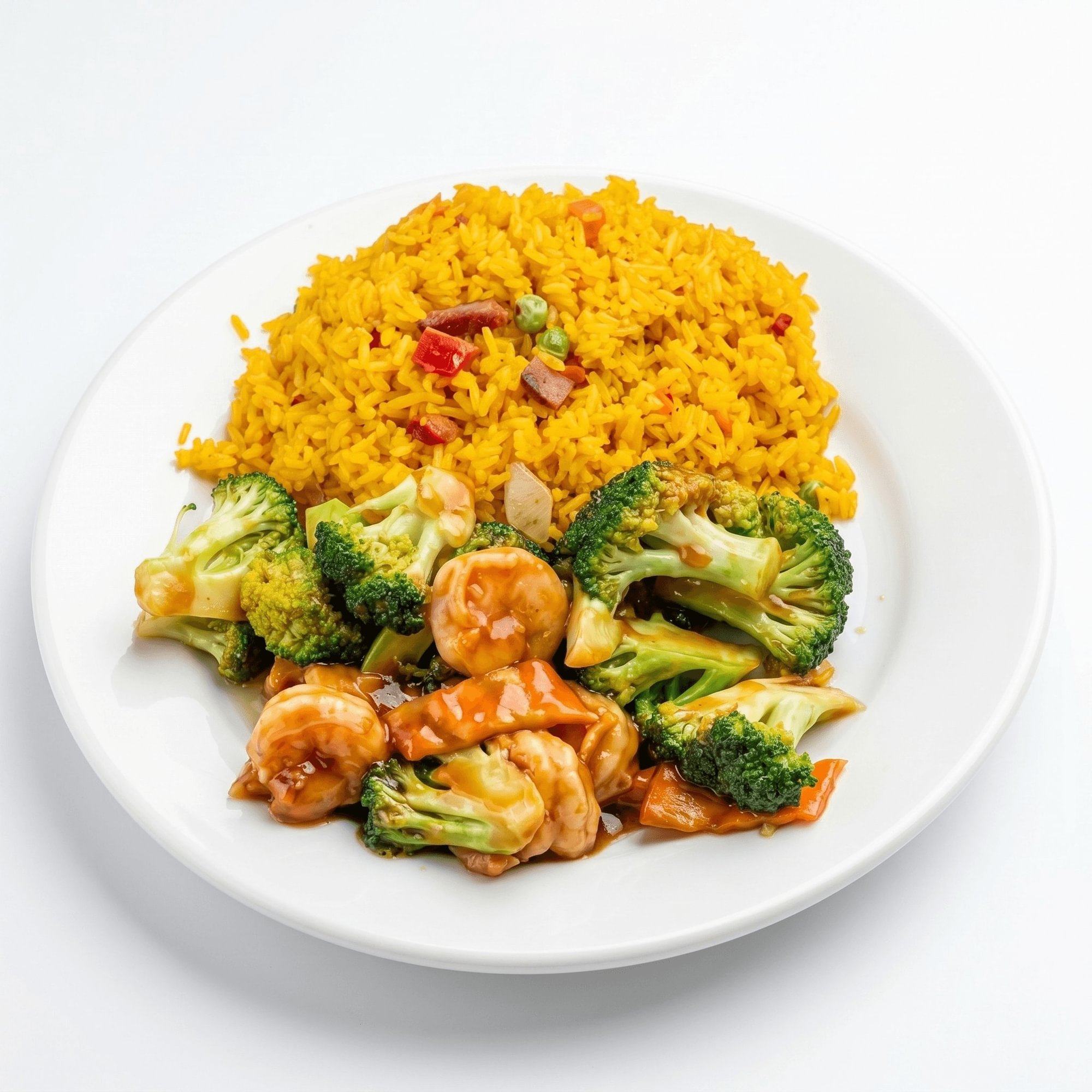 C. Shrimp with Broccoli Plate