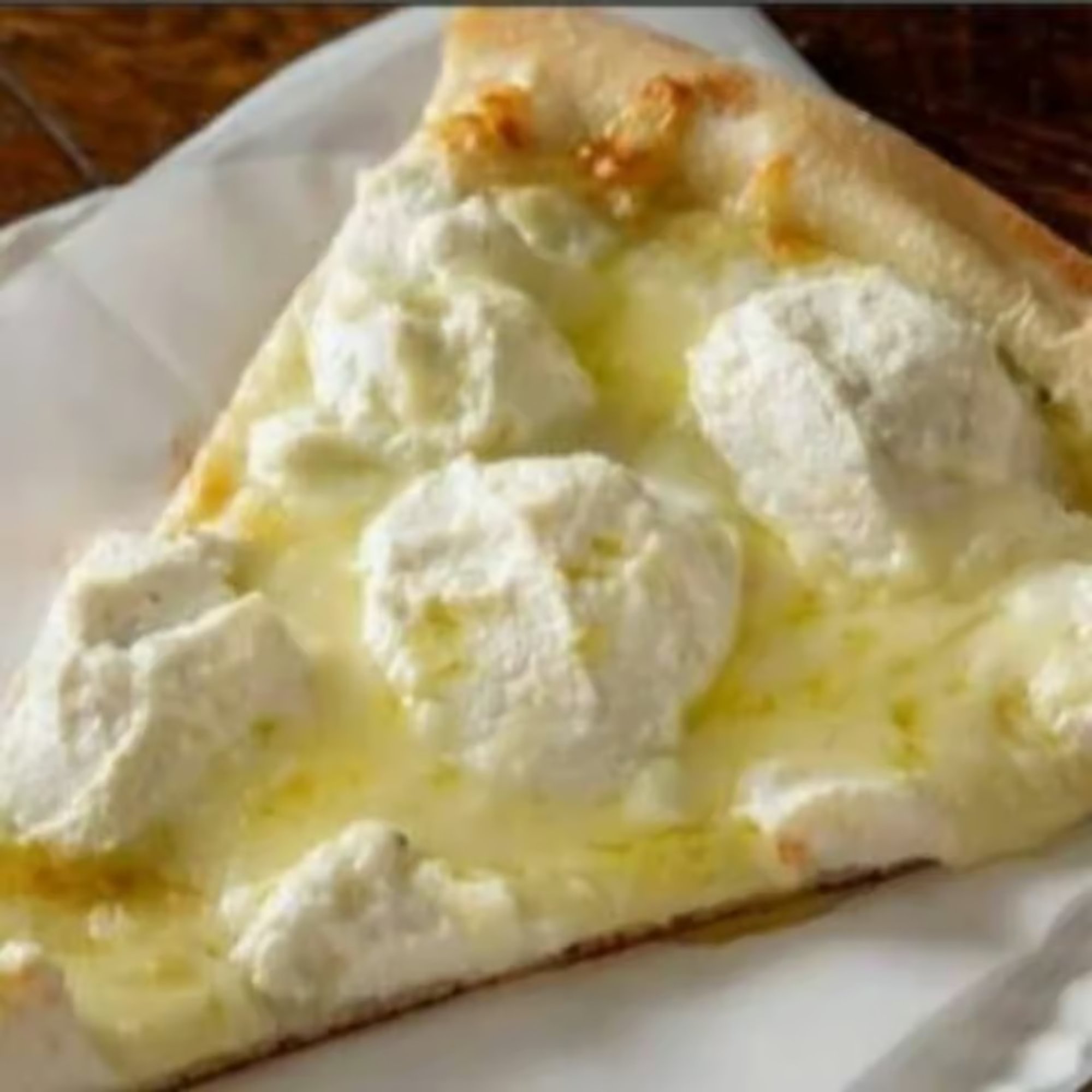 White Pizza Slice