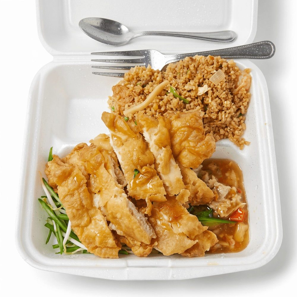 D2. Boneless Fried Chicken with Vegetables
