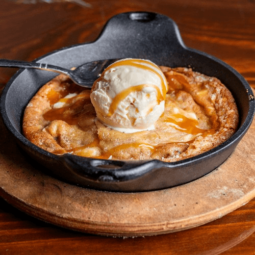 Salted Caramel Skillet Cookie