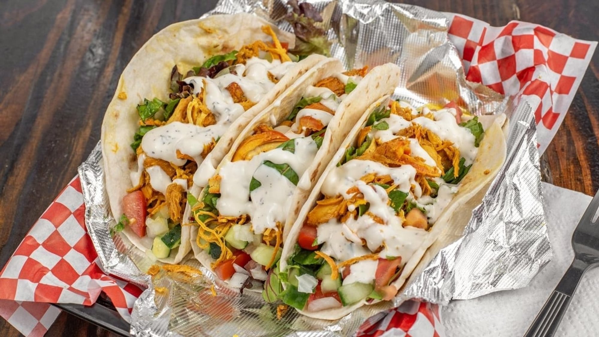 Three Chicken Tacos