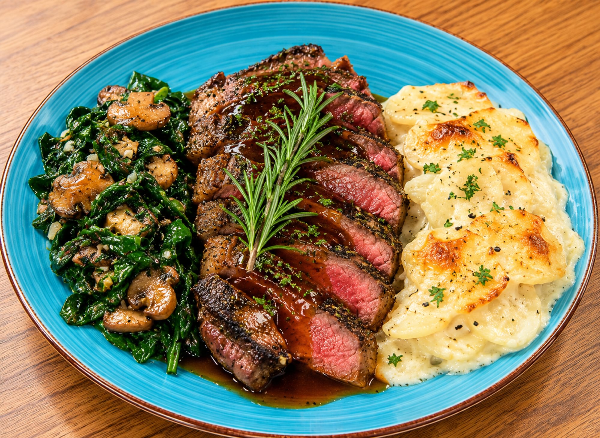 Marinated and Grilled Flat Iron Steak