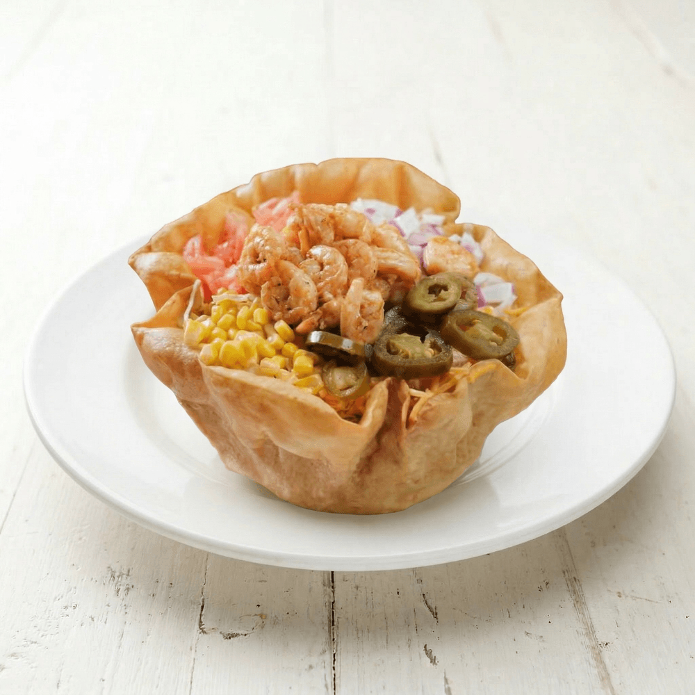 Sweet Kickin Bayou Cajun Shrimp Taco Bowl Salad