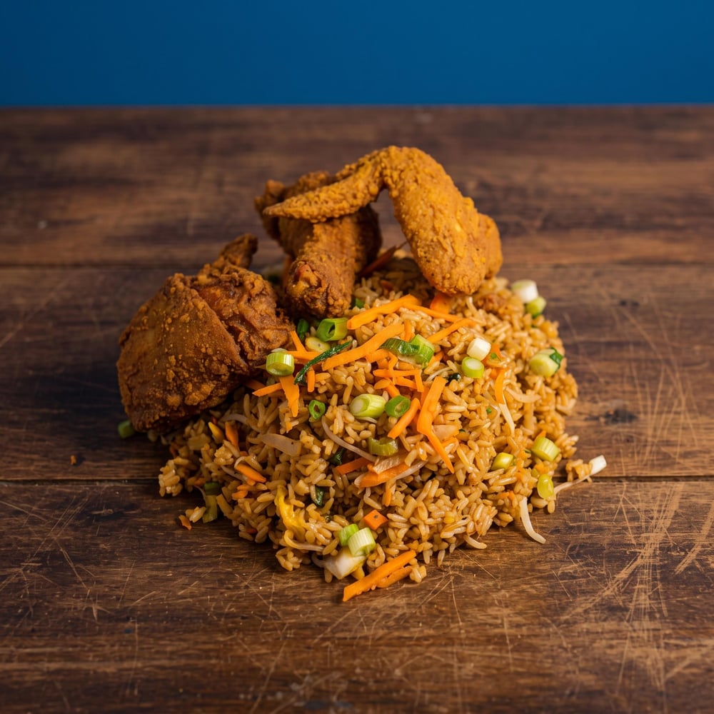 Large Vegetable Fried Rice w/ 6pcs Fried Chicken
