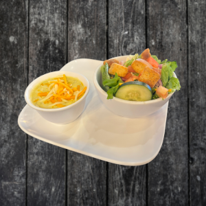 Side Salad or Caesar with cup of soup