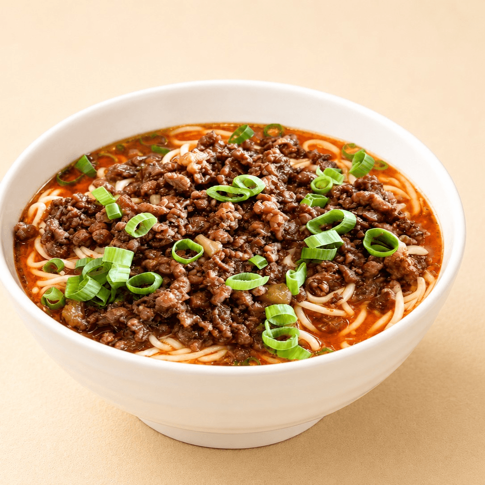 Spicy Chengdu Dan Dan Noodles / 成都红汤杂酱面