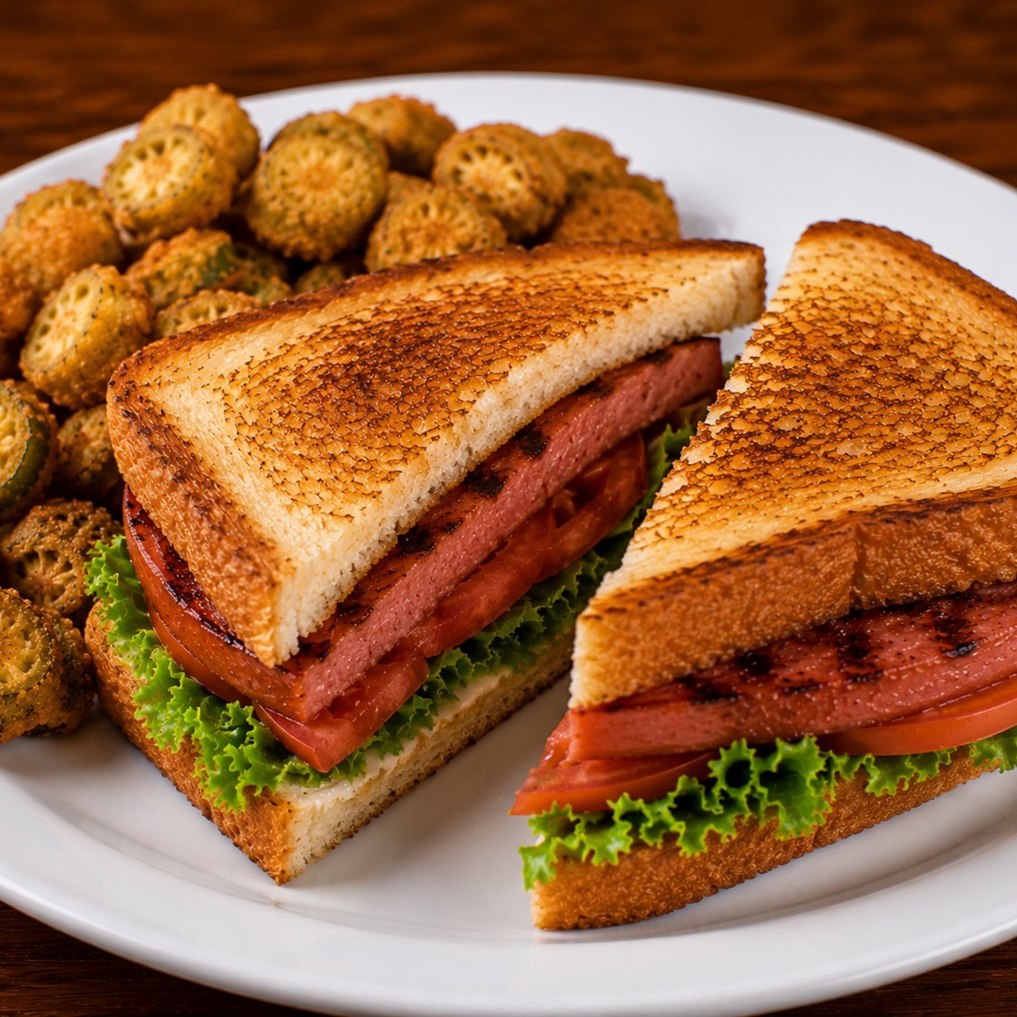 Fried Bologna Sandwich