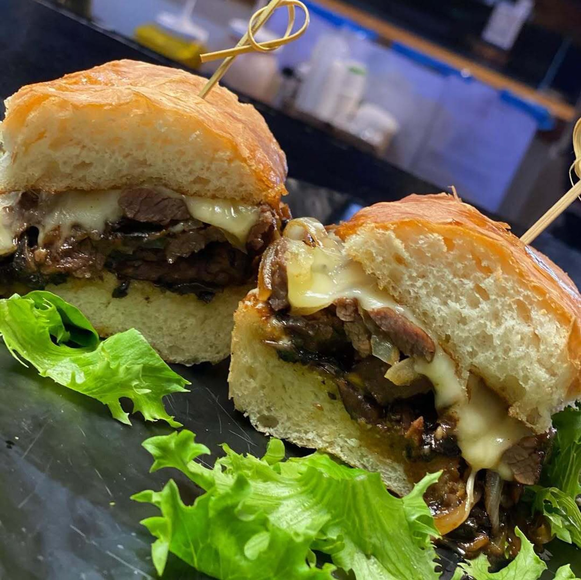 Mushroom Swiss Steak Sub