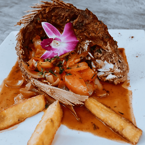 Pargo Frito / Fried Red Snapper with 2 Sides
