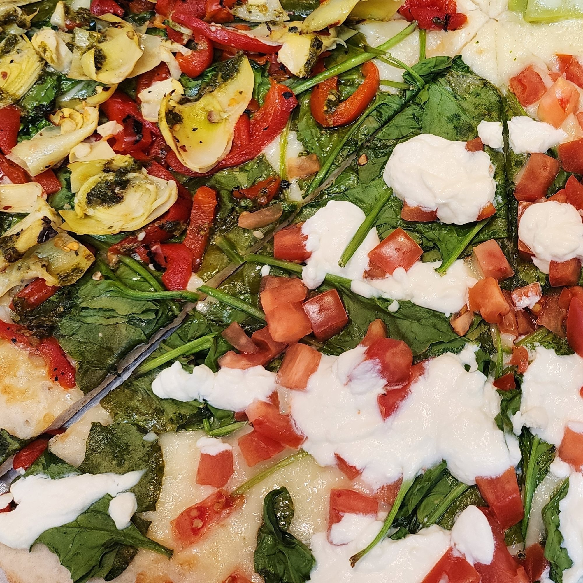 White Spinach Pizza
