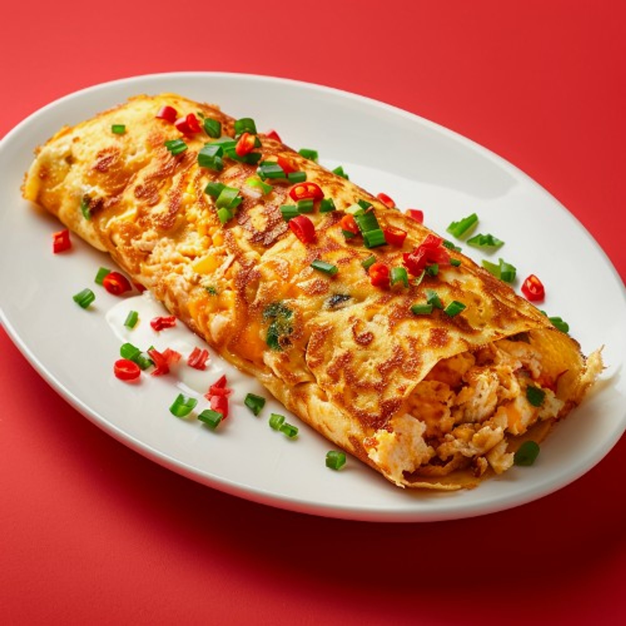 Three Egg Bacon Cheeseburger Omelet