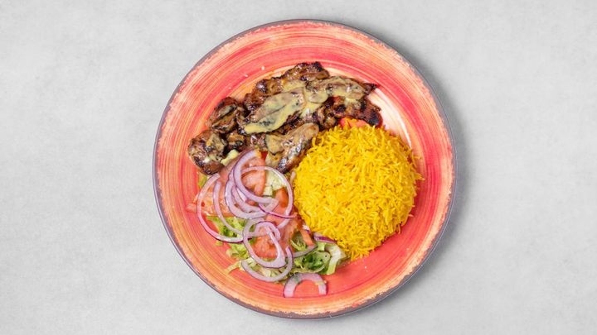 Boneless Lamb Over Rice