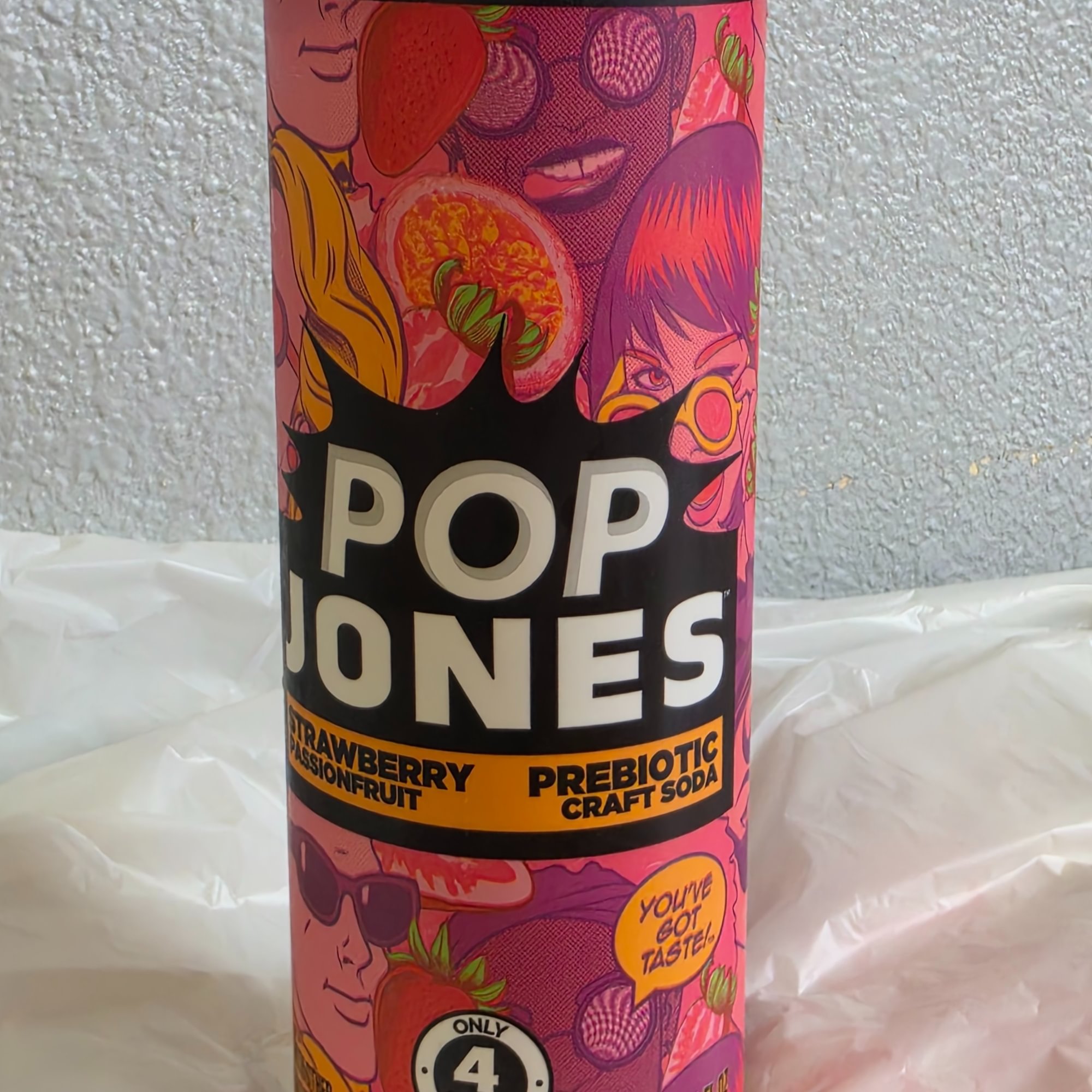 Pop Jones Prebiotic Craft Soda Strawberry Passion Fruit
