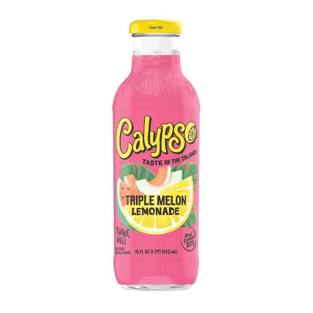 Calypso Triple Melon Lemonade, Made with Real Fruit, 16 Fl Oz