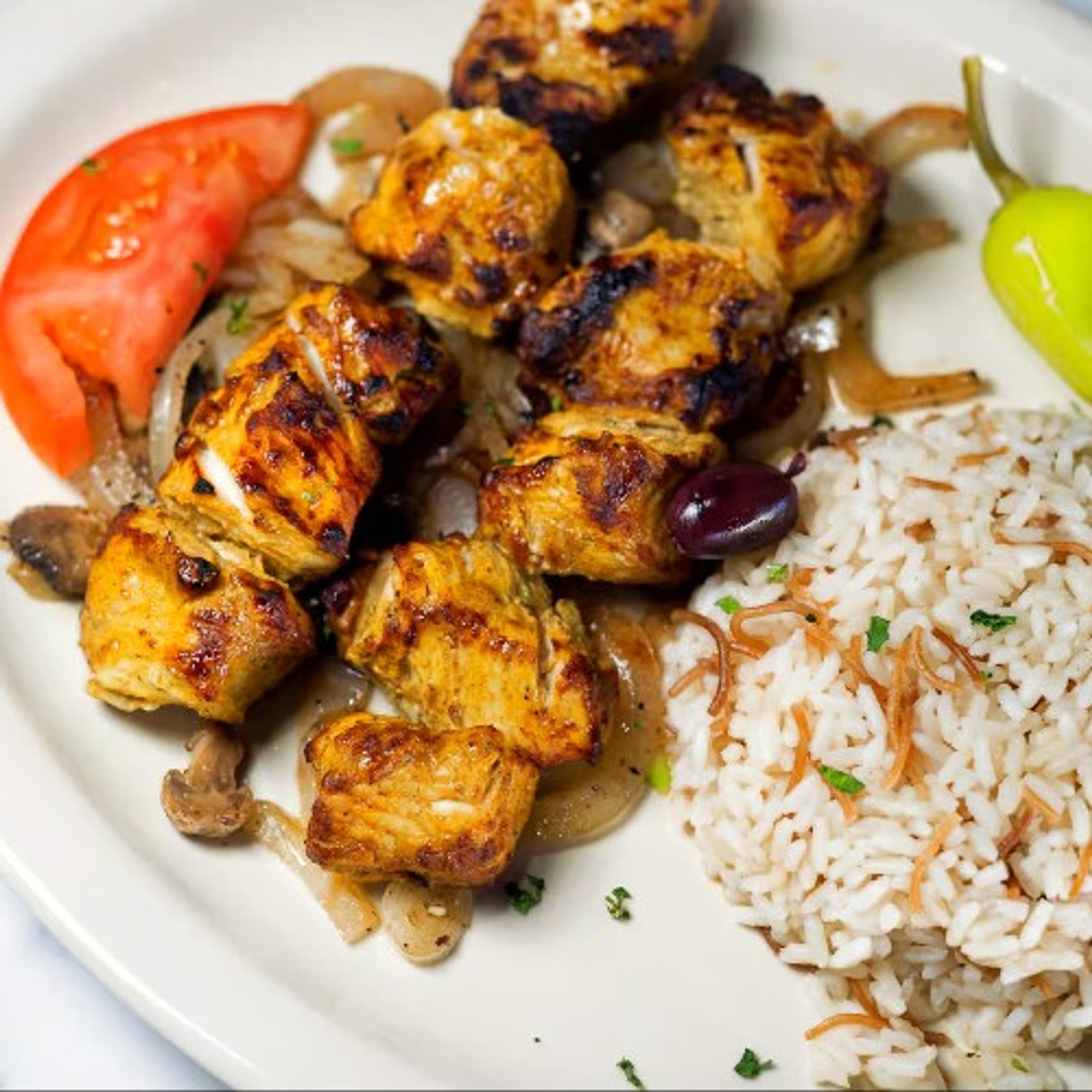 Chicken Kabob (Tawook) Plate