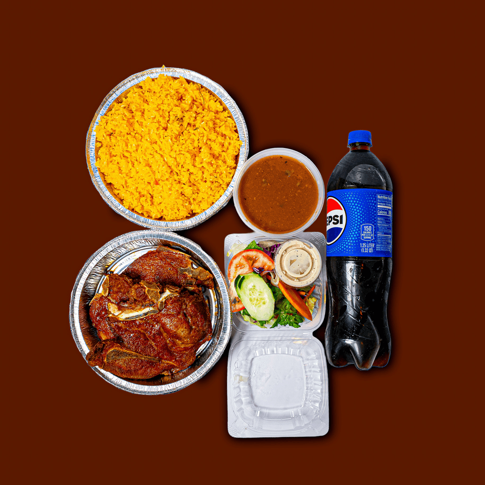 Combo # 6. Chuleta 3, Arroz Gde Combo