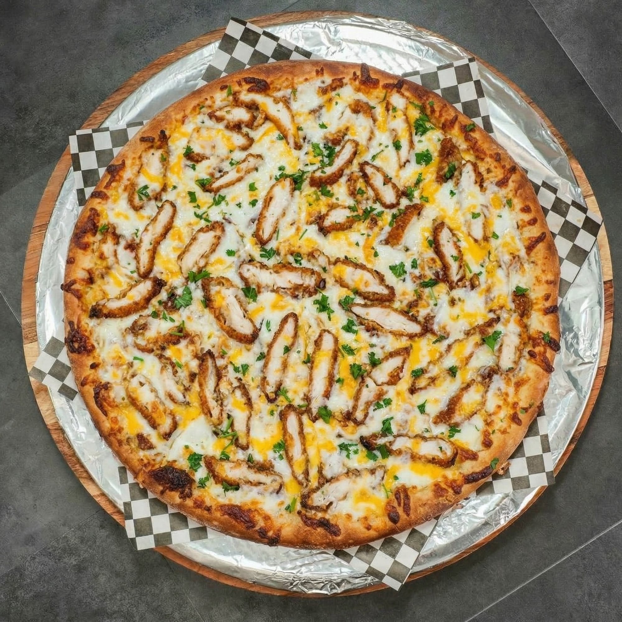 Crispy Chicken Ranch Pizza