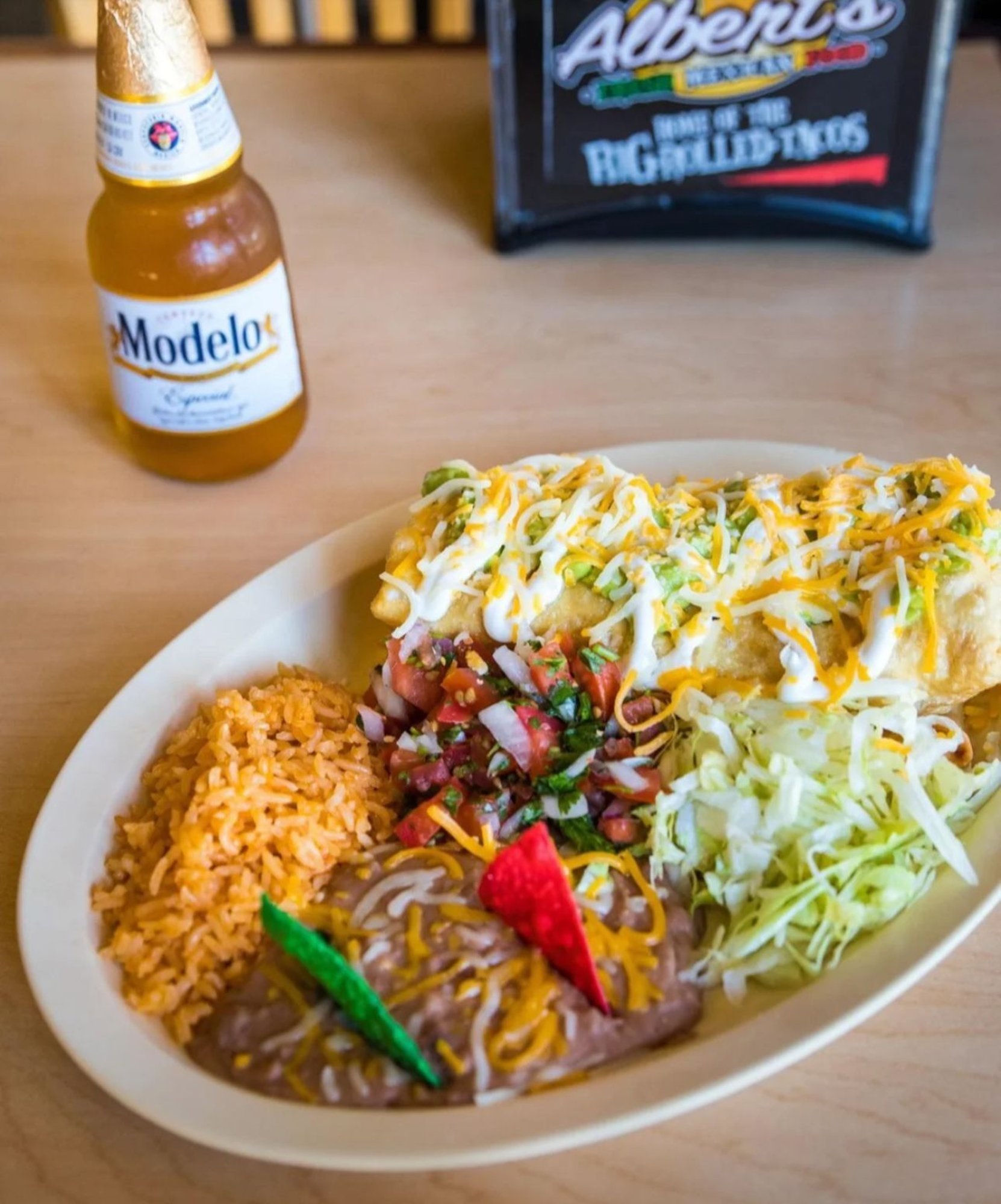 13. Chimichanga Plate Combo