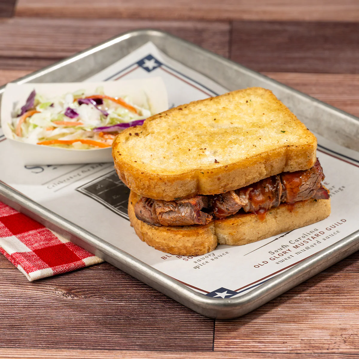 Sliced Texas Beef Brisket Sandwich