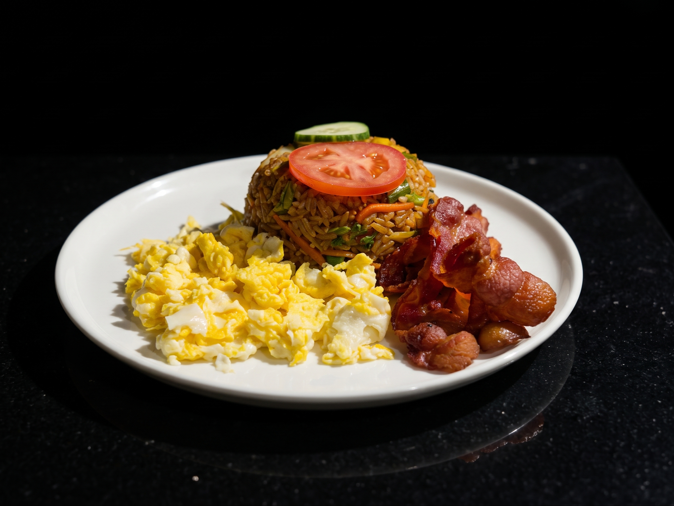 Asian Breakfast With Bacon