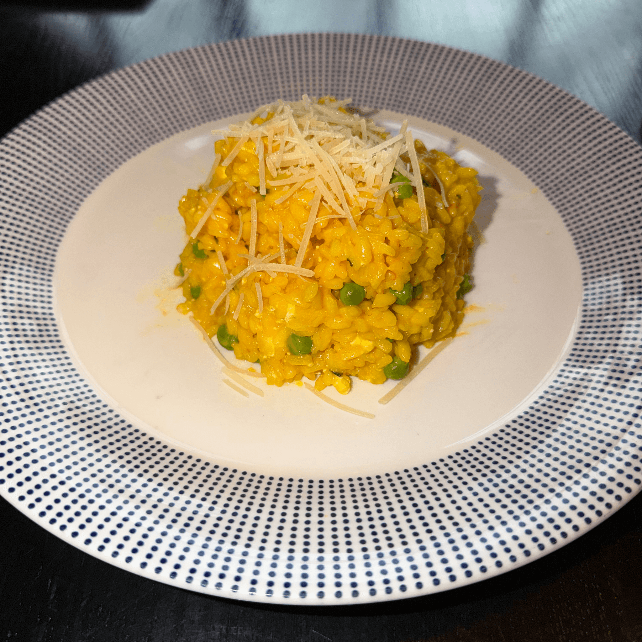 Spring pea risotto