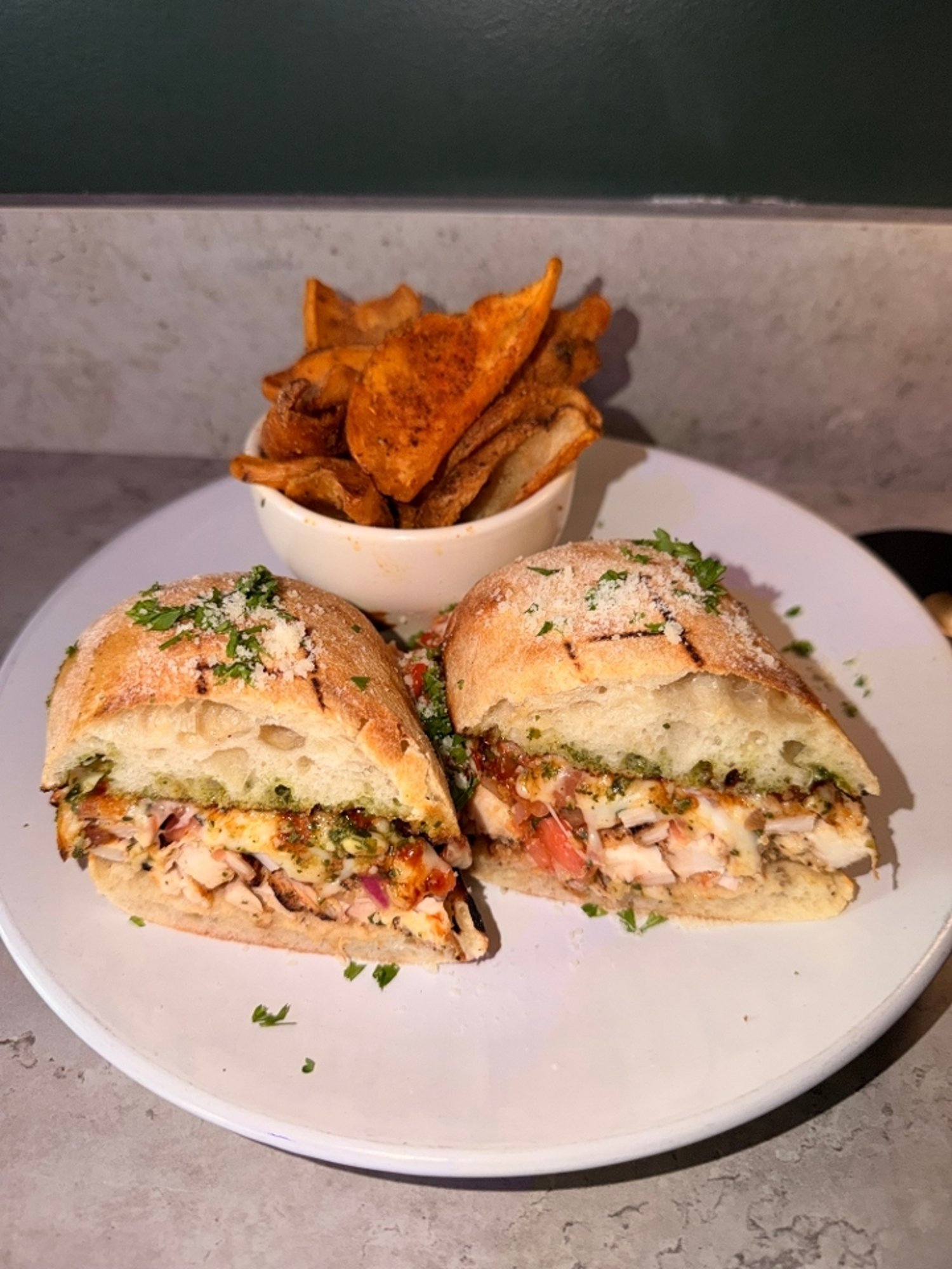 Chicken Bruschetta Sandwich