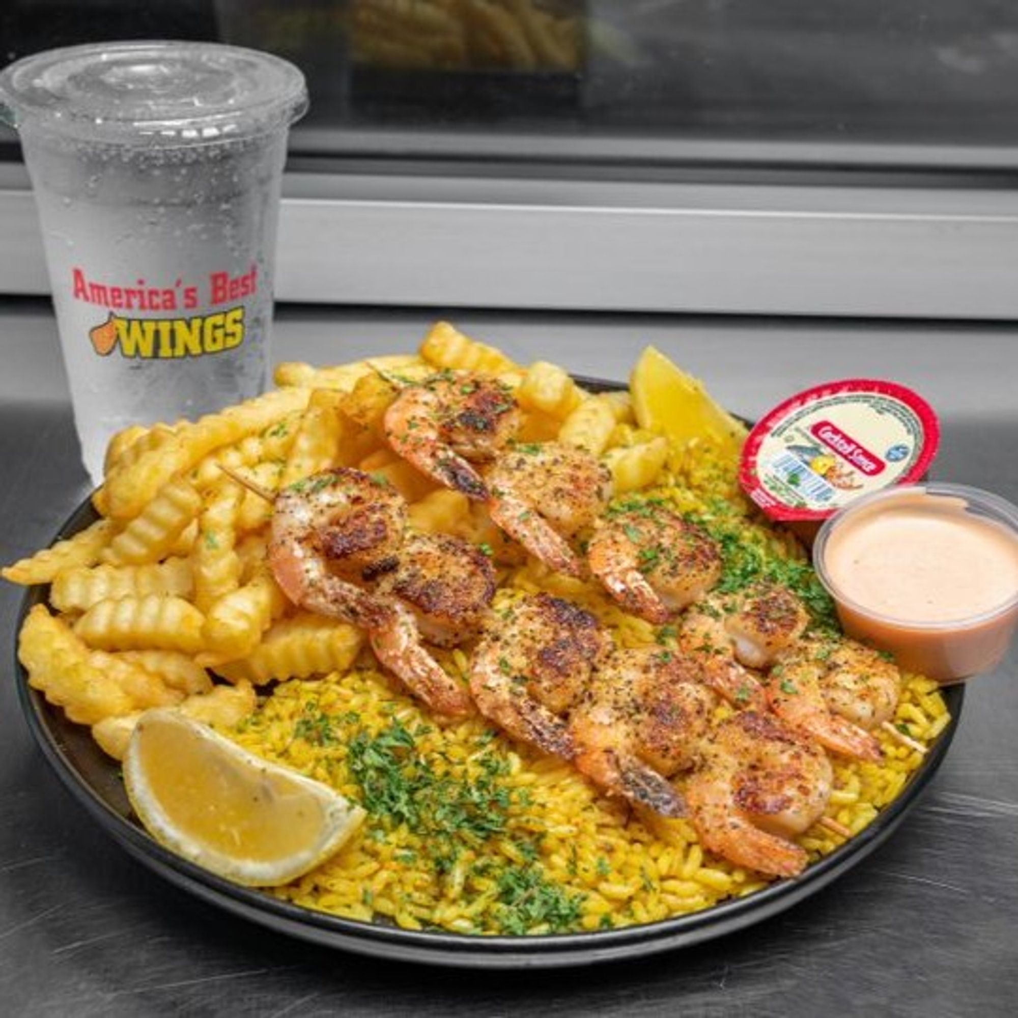 Grilled Shrimp Rice Bowl
