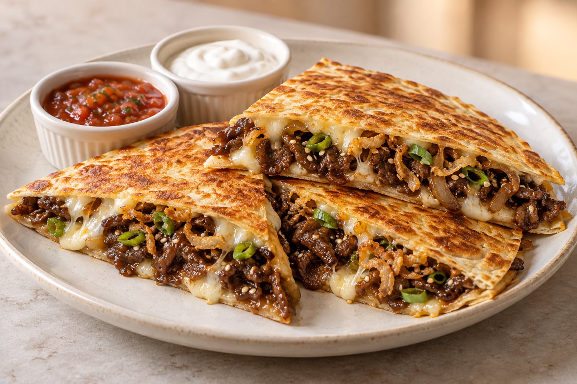 Korean Beef Bulgogi Quesadilla