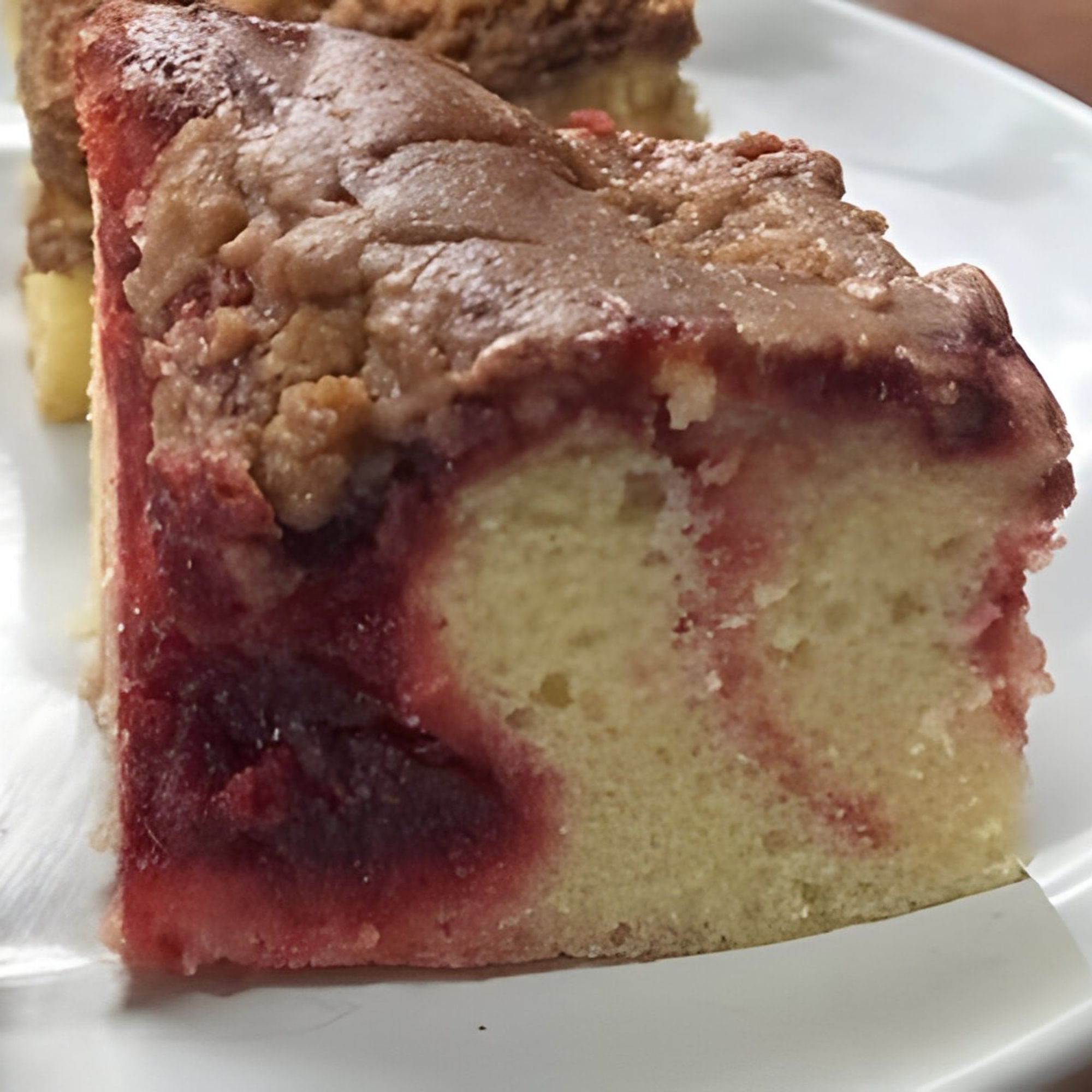 Raspberry Ripple Crumb Cake