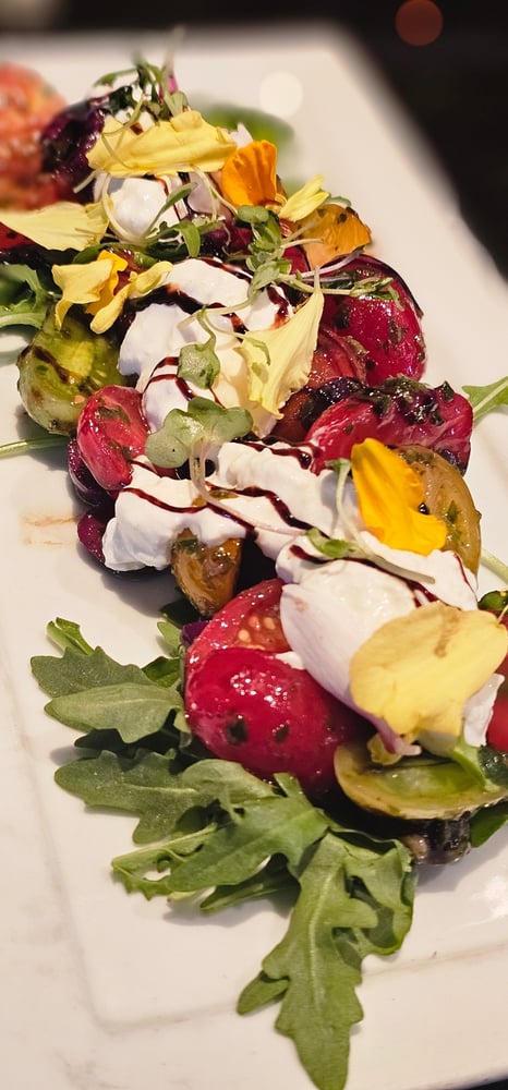 Burrata & Organic Heirloom Tomatoes*