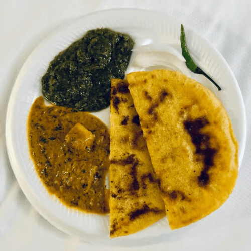 Saag Maki Roti