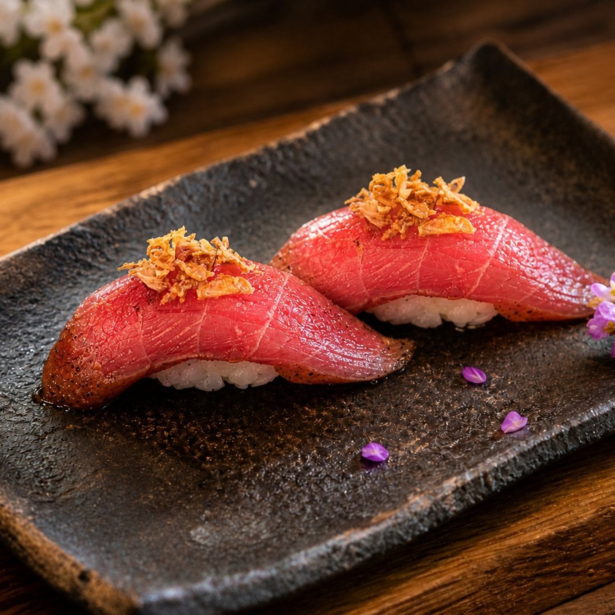 Garlic Bluefin Tuna Sushi (2pcs)