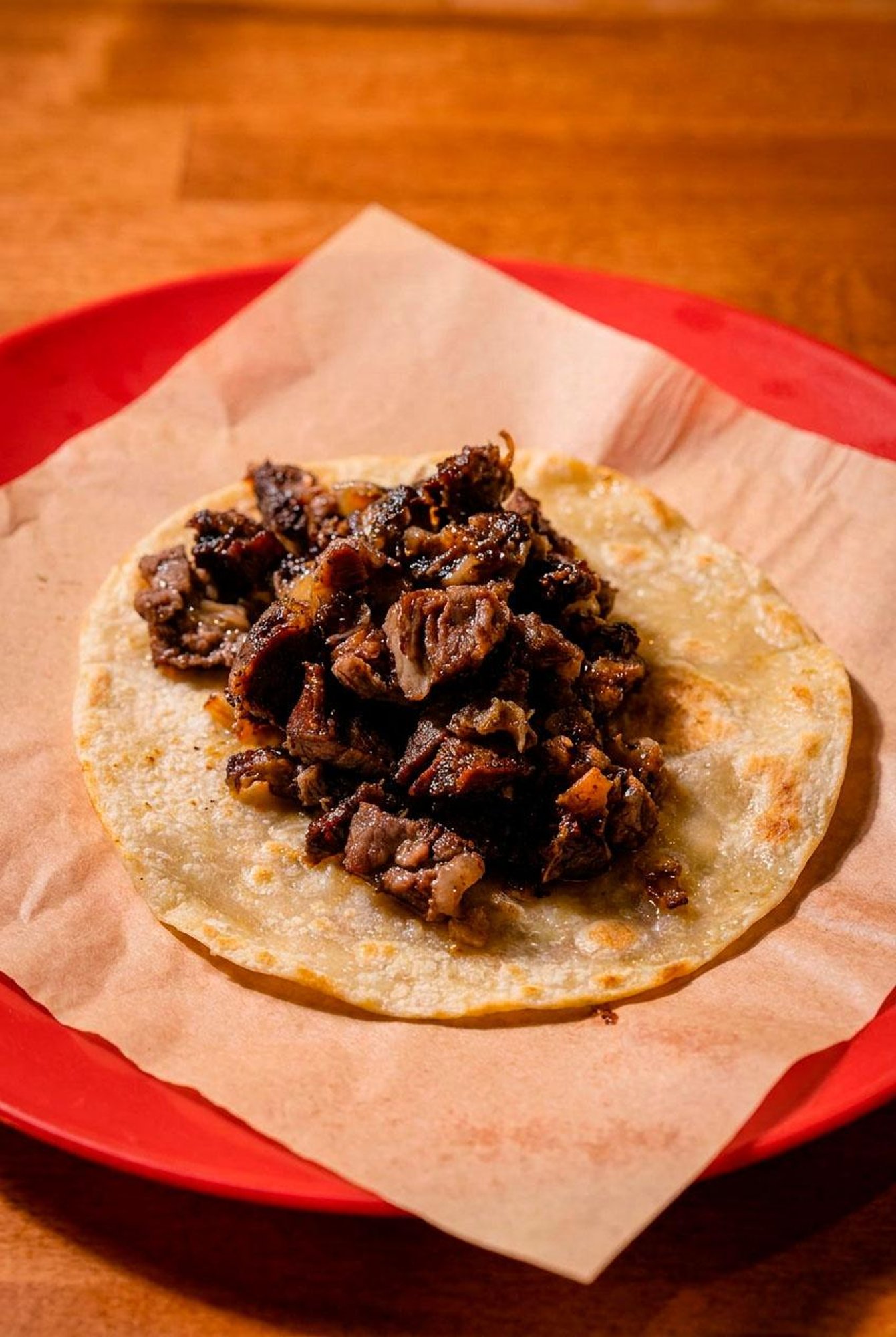 Shaved Beef Rib Taco