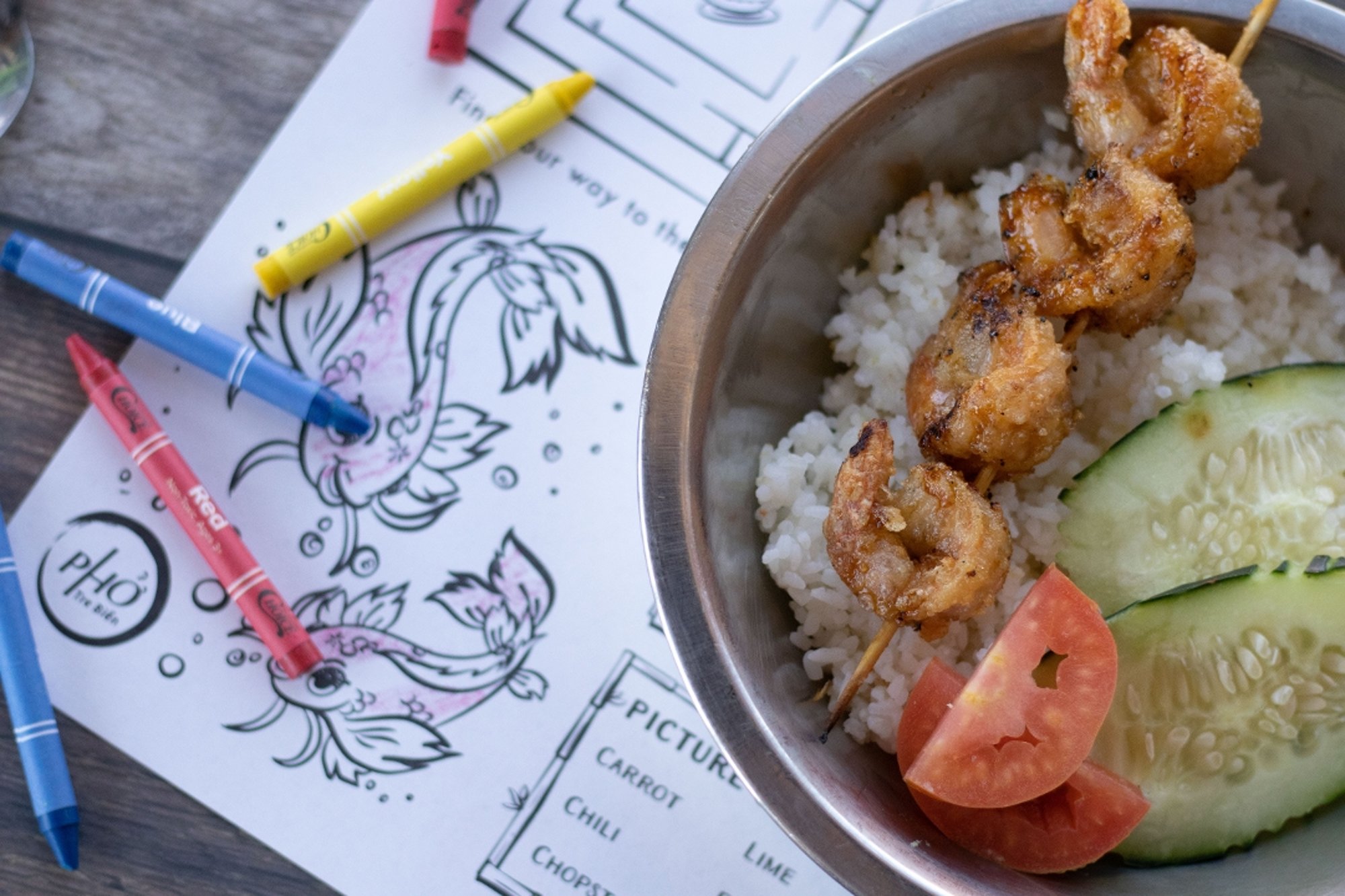Kids Shrimp Skewer Bowl