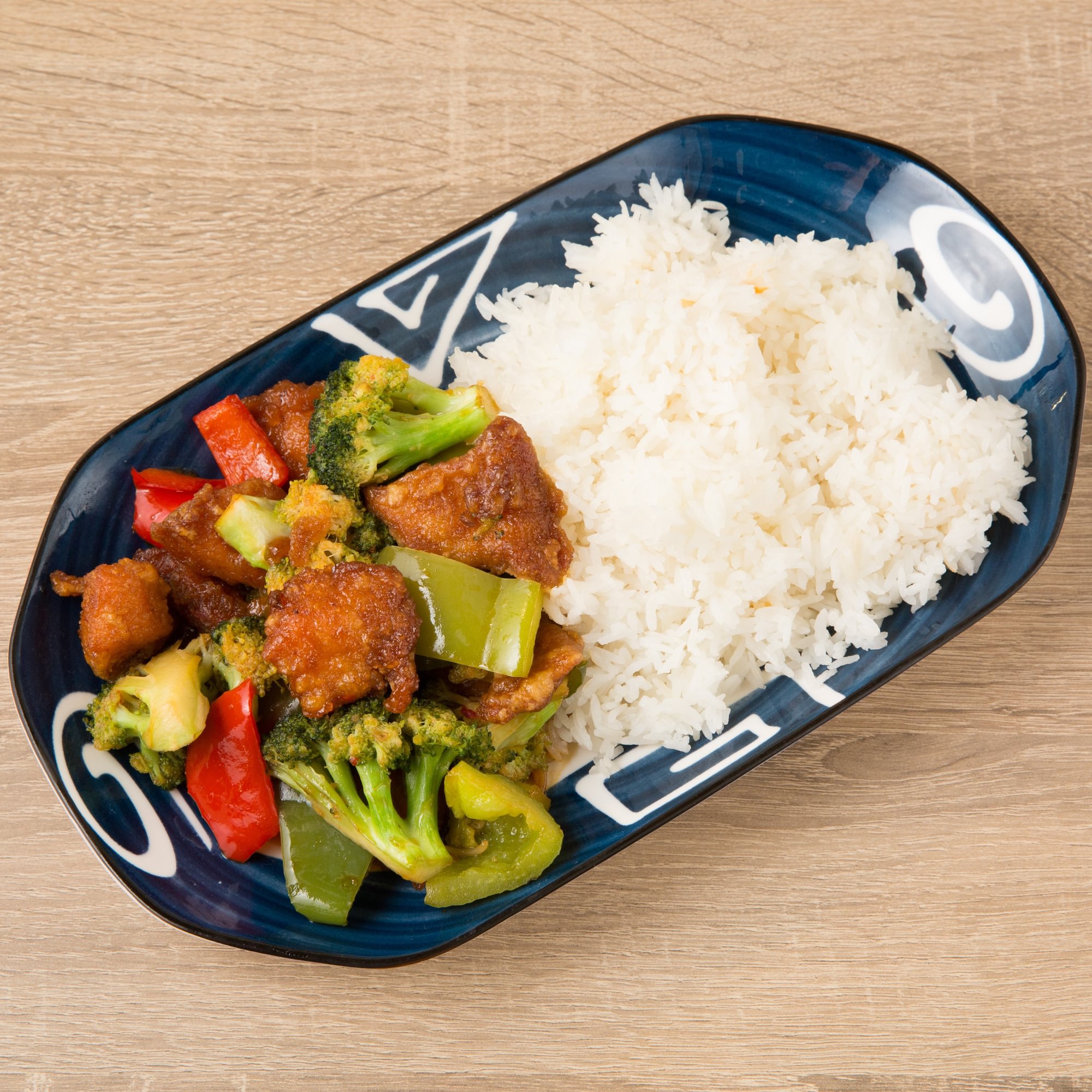 LS. General Tso's Chicken Over Rice