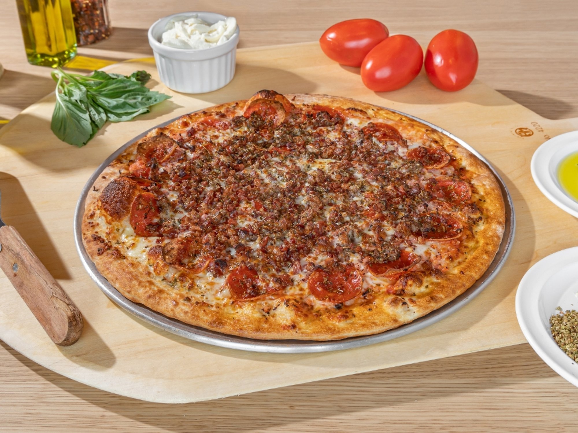 Meat lovers pizza