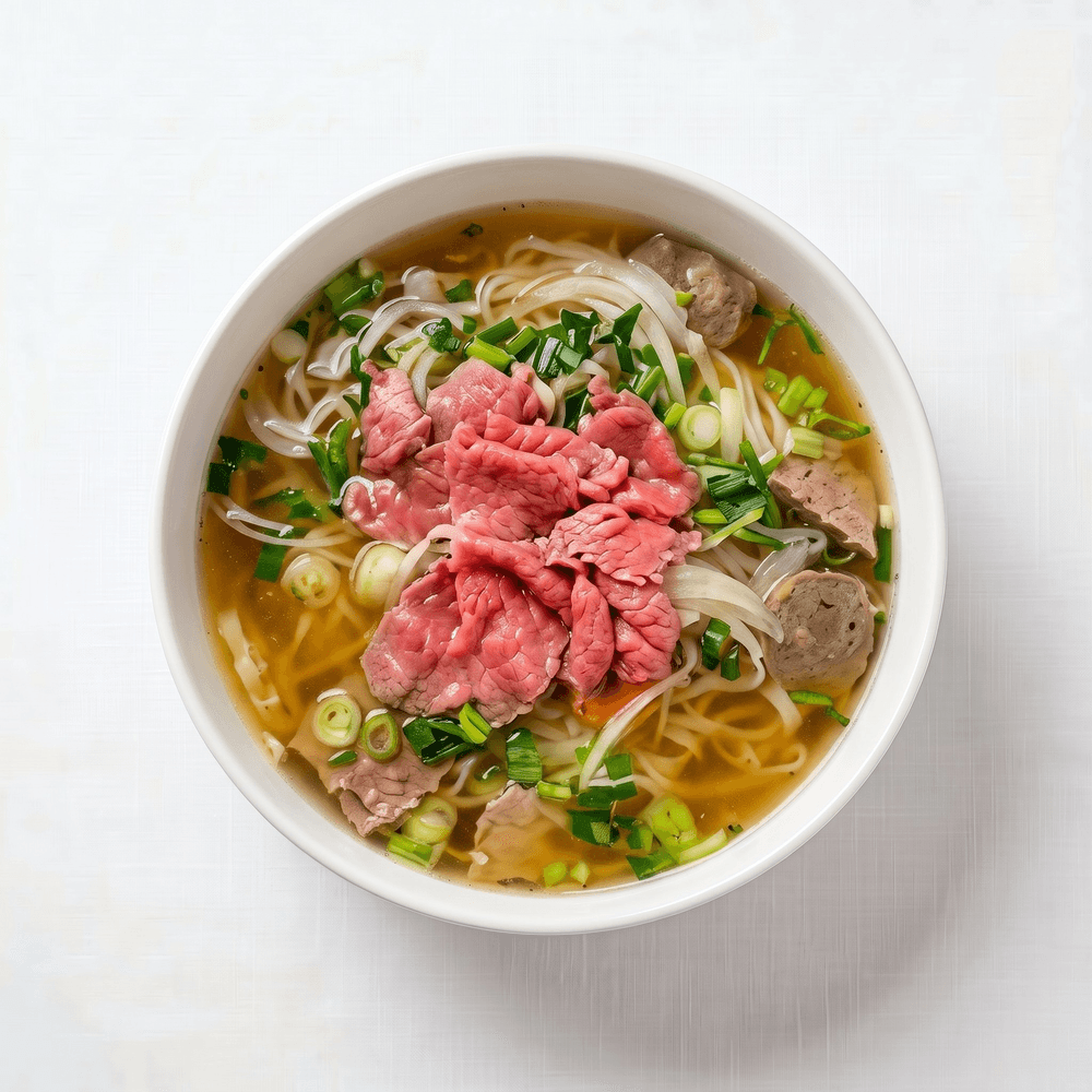 Tái Chín Gân (Rare Steak, Brisket, Tendon)