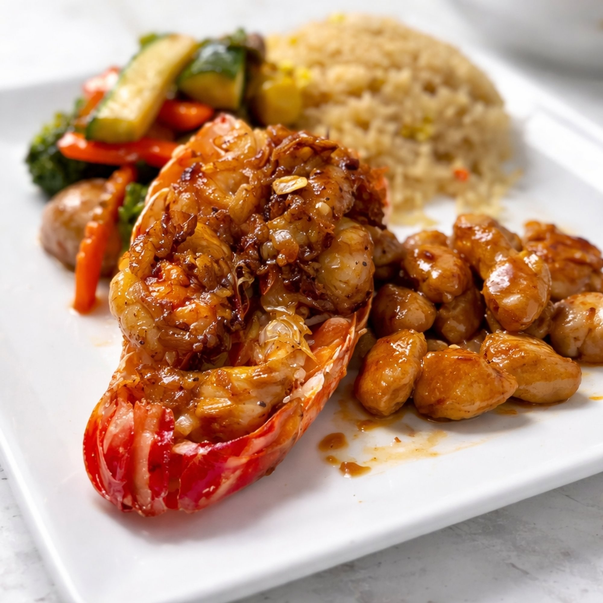 Hibachi Chicken & Lobster