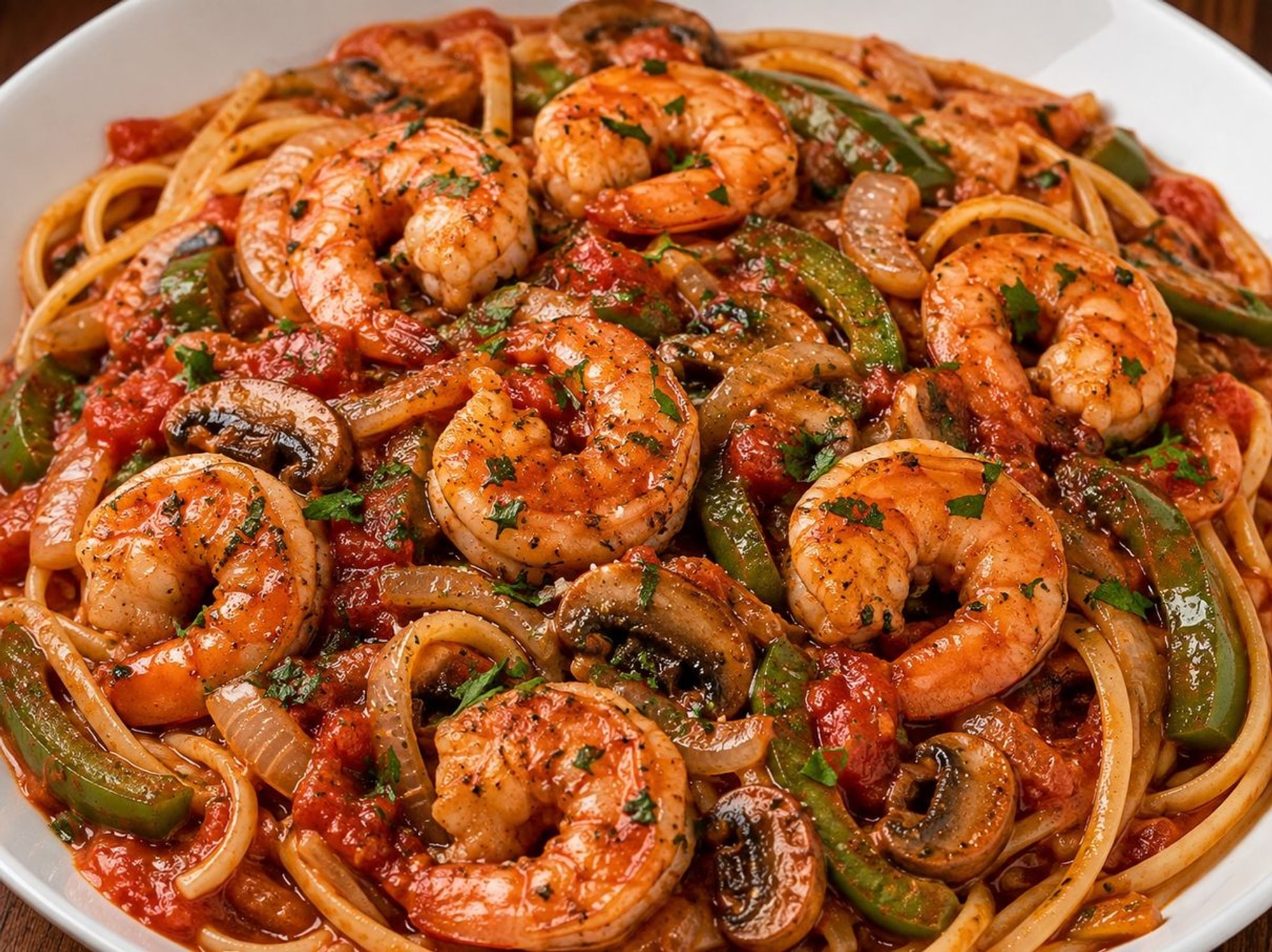 SHRIMP CACCIATORE LINGUINE