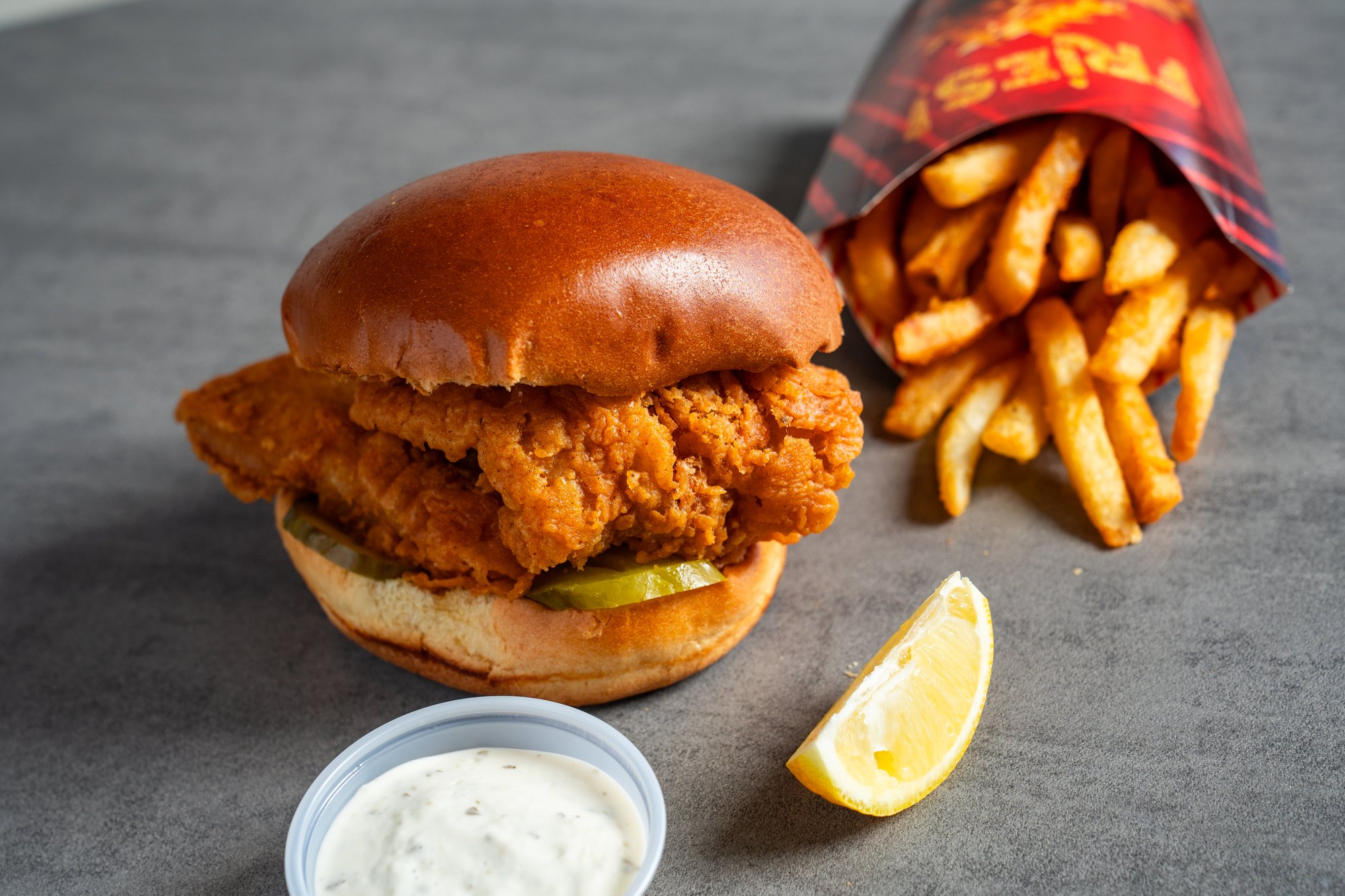 Catfish Sandwich (Bun) & 1 Side