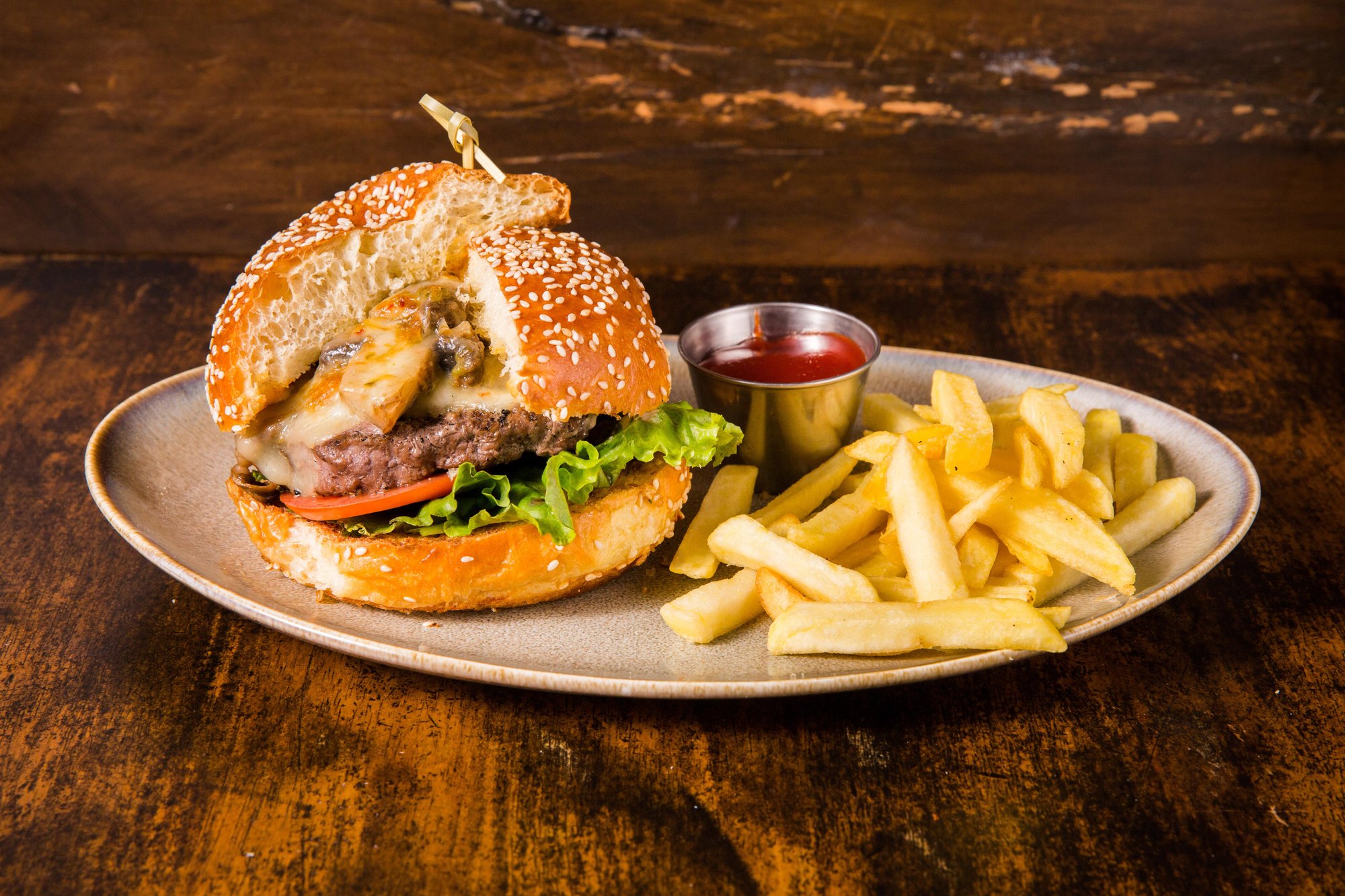 Mushroom City Truffle Burger