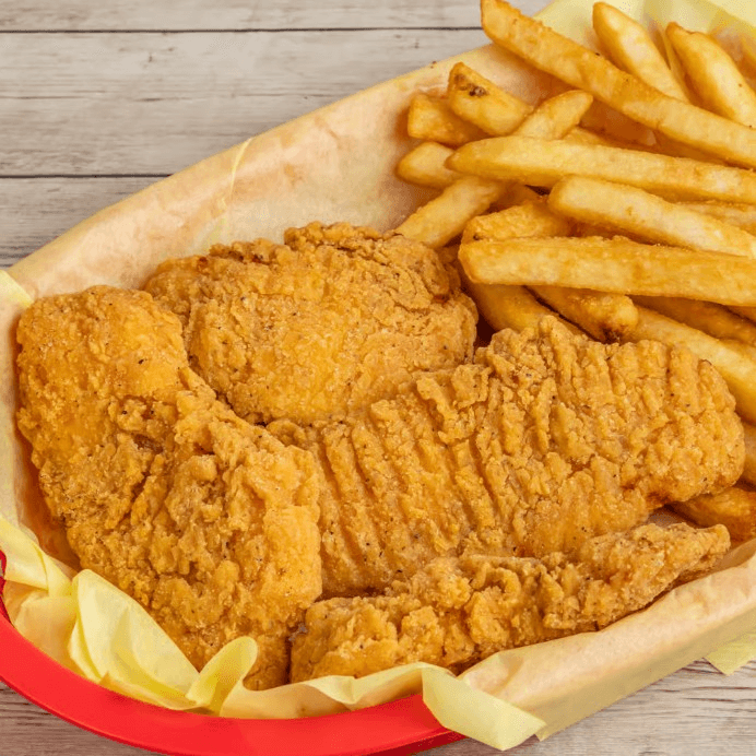 Crispy Chicken Tenders and Fries