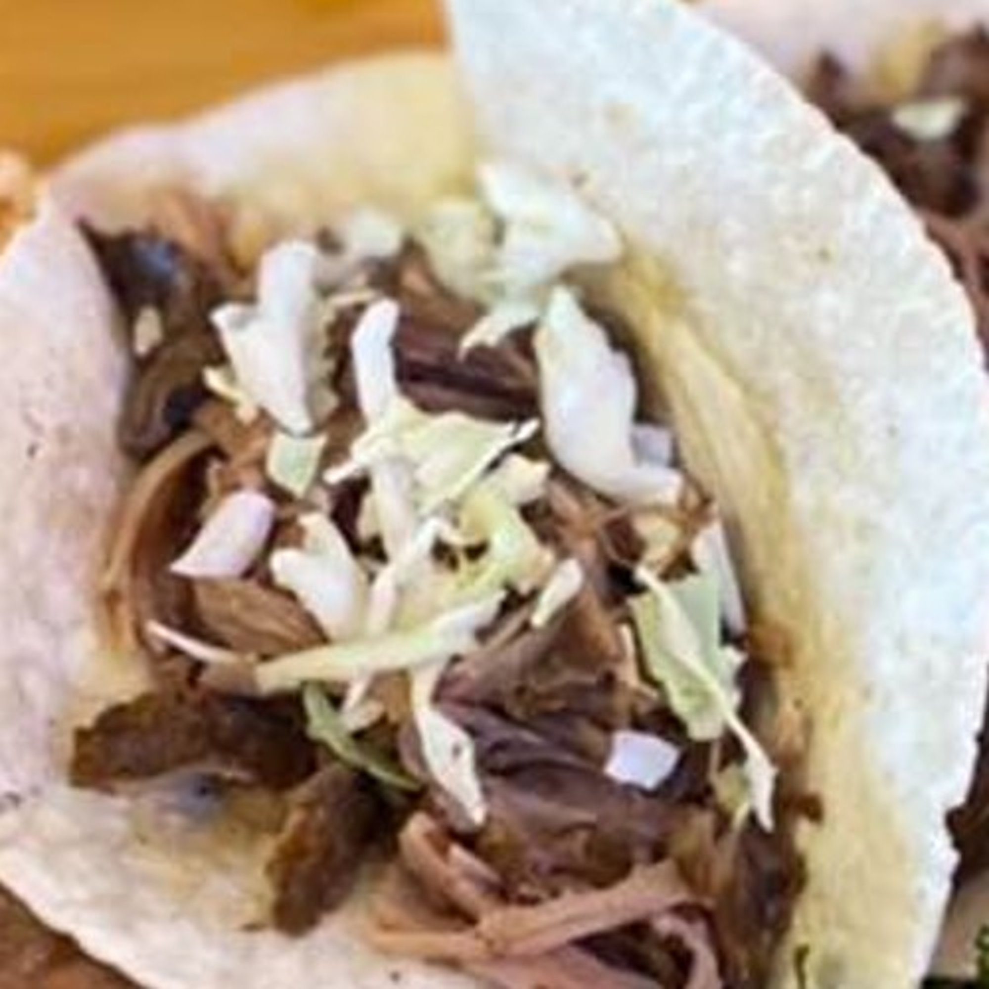 Carnitas Made with Shredded Pork Taco